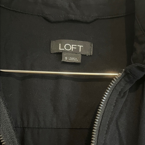 LOFT Black Women's Jumpsuit front Zipper Size S - Picture 3 of 9